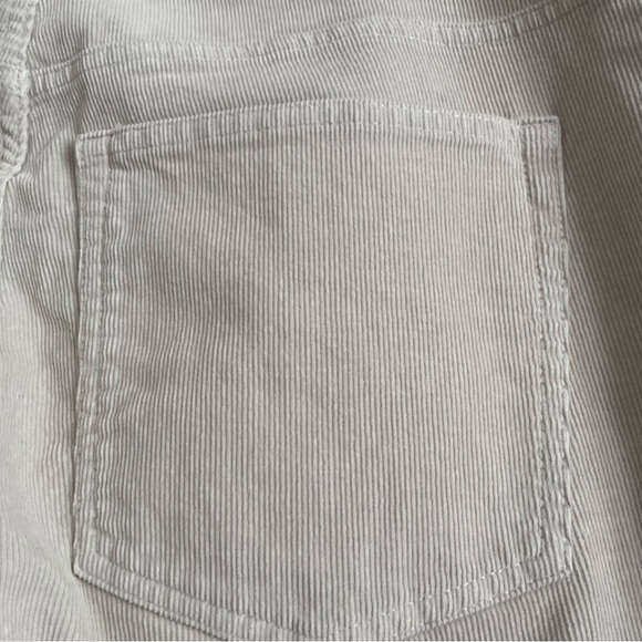 J crew woman straight leg high rise ribbed pant 32 beige cotton casual soft - Picture 5 of 9